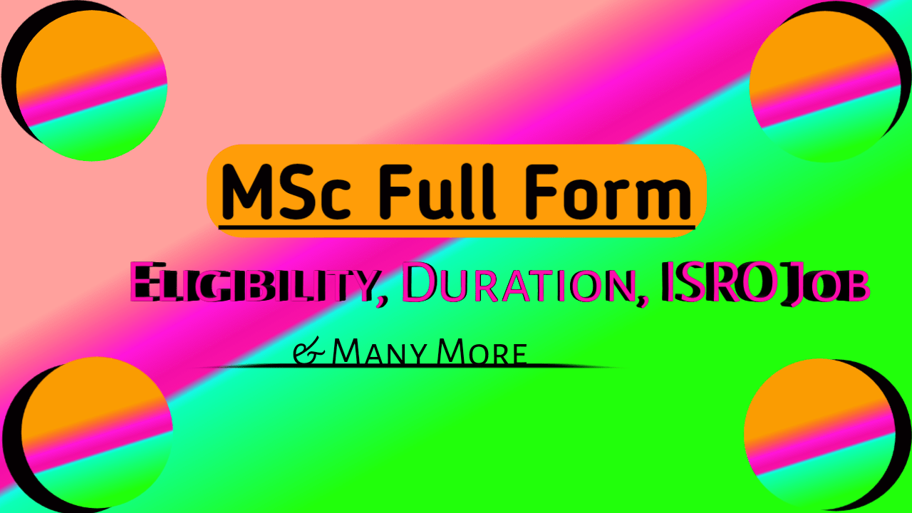 MSc full form