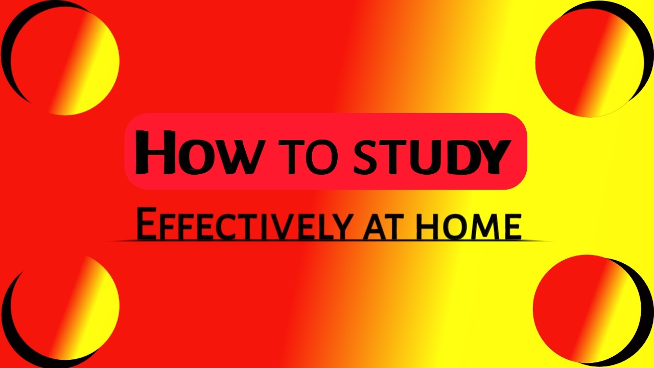 How to study effectively at home
