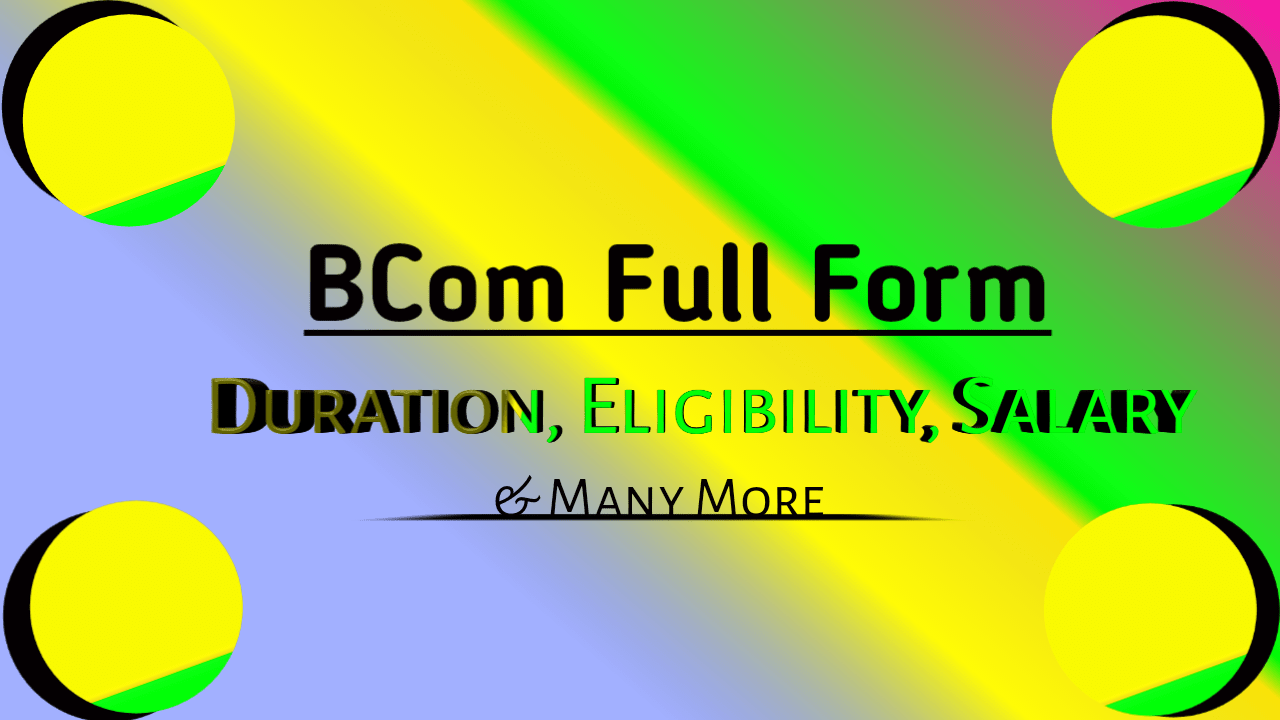 BCom full form