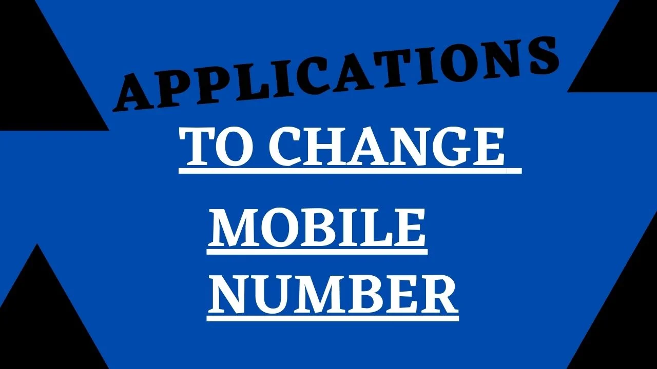 Application for changing mobile number in bank