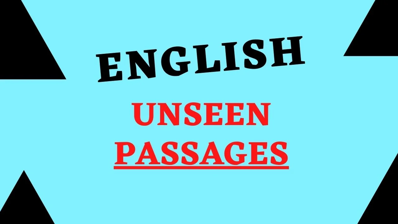 English unseen passages