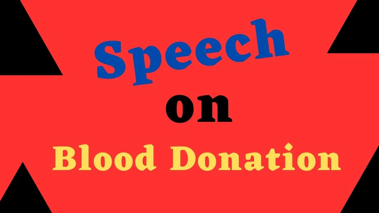 Speech on blood donation